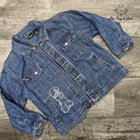 Cotler Painted Bad Ride Denim Jacket Size 7 - Picture 1 of 5